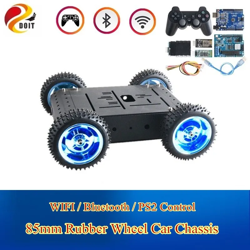 WiFi /Bluetooth Control C3 4WD Smart Robot Car Chassis Aluminum Alloy Frame /85mm Rubber Wheel/12V300RPM DIY RC Toy For Arduino
WiFi /Bluetooth Control C3 4WD Smart Robot Car Chassis Aluminum Alloy Frame /85mm Rubber Wheel/12V300RPM DIY RC Toy For Arduino