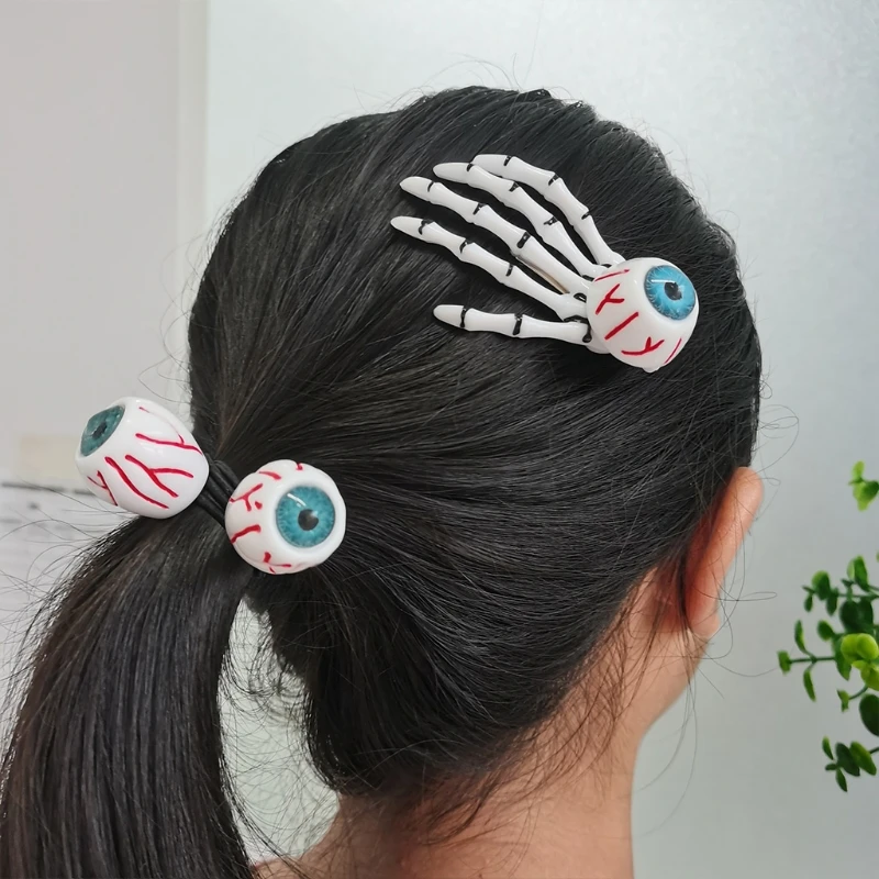 Skeleton Hand Bone Hair Clip Punk Hair Barrettes Eyeball Hair Ties Creative Halloween Duckbill Clips Accessories F3MD
Skeleton Hand Bone Hair Clip Punk Hair Barrettes Eyeball Hair Ties Creative Halloween Duckbill Clips Accessories F3MD