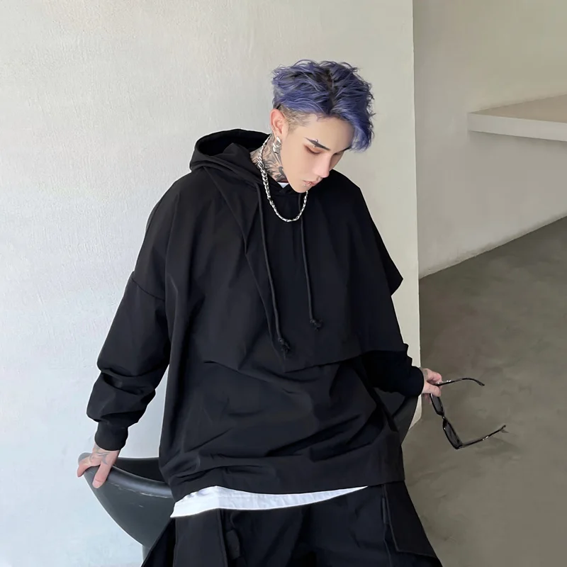 Men's Hooded Sweater Autumn Large Irregular Stitching Street Functional Style Personality Dark Style Oversize Top
Men's Hooded Sweater Autumn Large Irregular Stitching Street Functional Style Personality Dark Style Oversize Top