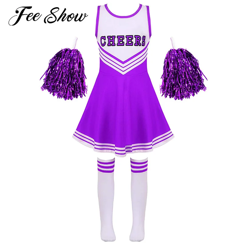 Adorable Girls Cheerleader Cosplay Outfits Kids Clothes Sport Set Sleeveless Dance Dress Cheerleading Uniforms Costume Sportwear
Adorable Girls Cheerleader Cosplay Outfits Kids Clothes Sport Set Sleeveless Dance Dress Cheerleading Uniforms Costume Sportwear