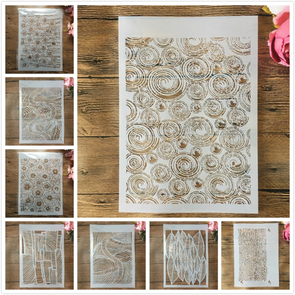 8Pcs/Lot A4 29cm Hollow Mesh Wavy Leaves DIY Layering Stencils Wall Painting Scrapbook Coloring Embossing Album Decor Template
8Pcs/Lot A4 29cm Hollow Mesh Wavy Leaves DIY Layering Stencils Wall Painting Scrapbook Coloring Embossing Album Decor Template