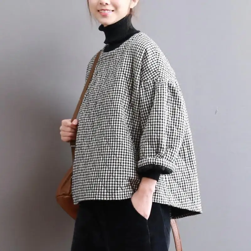 Autumn Winter Plaid thin outwear long sleeve cotton padded bottomed SHIRT casual oversized women cotton linen pullover top
Autumn Winter Plaid thin outwear long sleeve cotton padded bottomed SHIRT casual oversized women cotton linen pullover top