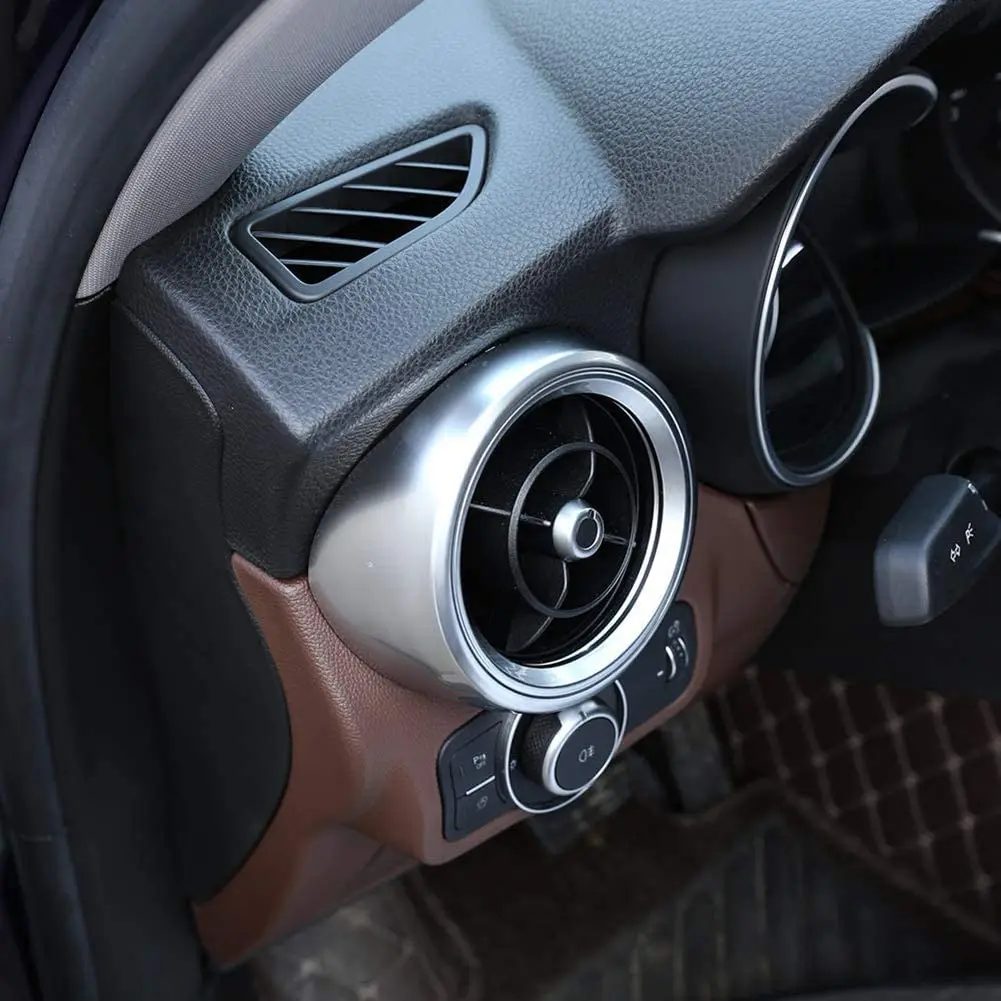 ABS Plastic Car Side Air Conditioning Outlet Vent Cover Trim Accessories Matte Silver For Alfa Romeo Stelvio 2017 2018
ABS Plastic Car Side Air Conditioning Outlet Vent Cover Trim Accessories Matte Silver For Alfa Romeo Stelvio 2017 2018
