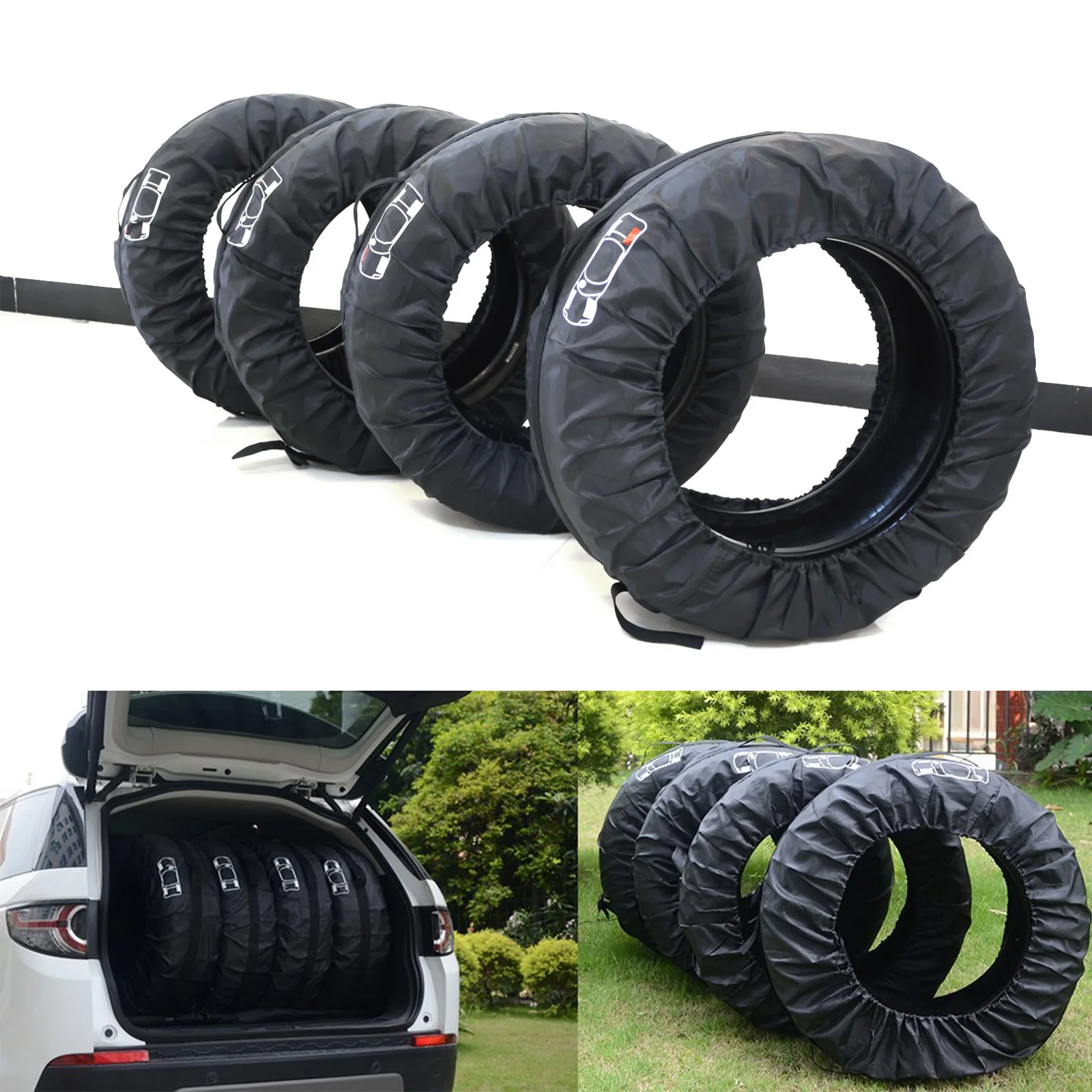 New Style 4Pcs Car Spare Tire Cover Case Polyester Auto Wheel Tires Storage Bags Vehicle Tyre Accessories Dust-proof Protector
New Style 4Pcs Car Spare Tire Cover Case Polyester Auto Wheel Tires Storage Bags Vehicle Tyre Accessories Dust-proof Protector