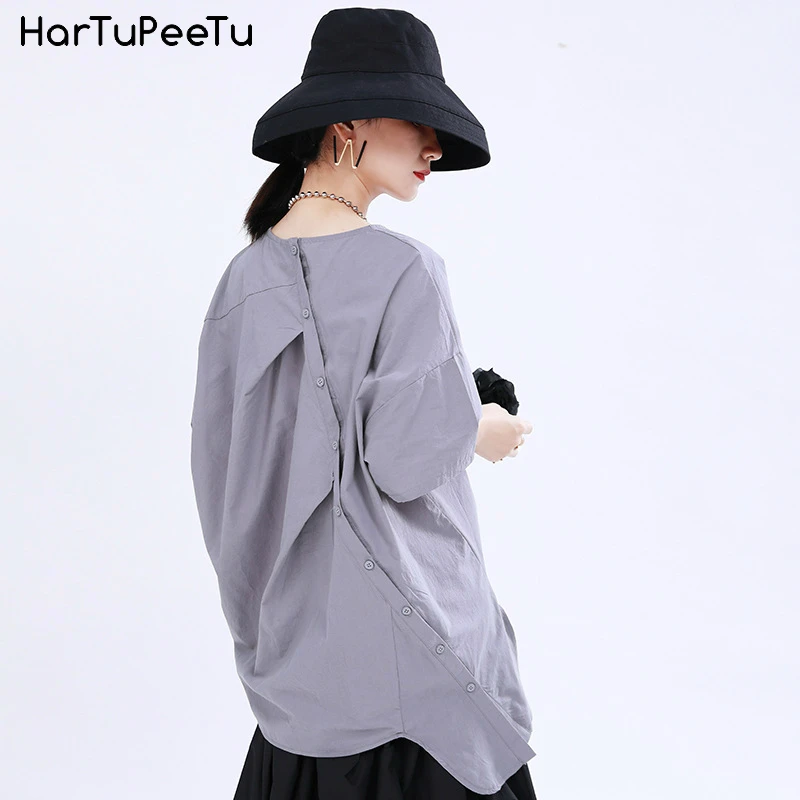 Повседневные рубашки женские стильные хлопковые блузки летние топы простого размера плюс Нерегулярные рукава реглан 2021 Передняя Задняя сменная одежда 2
Повседневные рубашки женские стильные хлопковые блузки летние топы простого размера плюс Нерегулярные рукава реглан 2021 Передняя Задняя сменная одежда 2