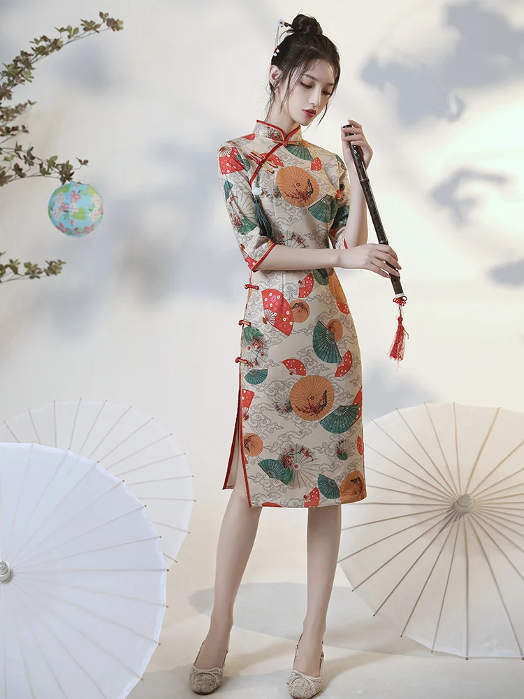 Chinese Dress Decor Printing Qipao Evening Dresses Large Size Cheongsam Dress High-End Long Cheongsams Modern Qipao China Dress
Chinese Dress Decor Printing Qipao Evening Dresses Large Size Cheongsam Dress High-End Long Cheongsams Modern Qipao China Dress