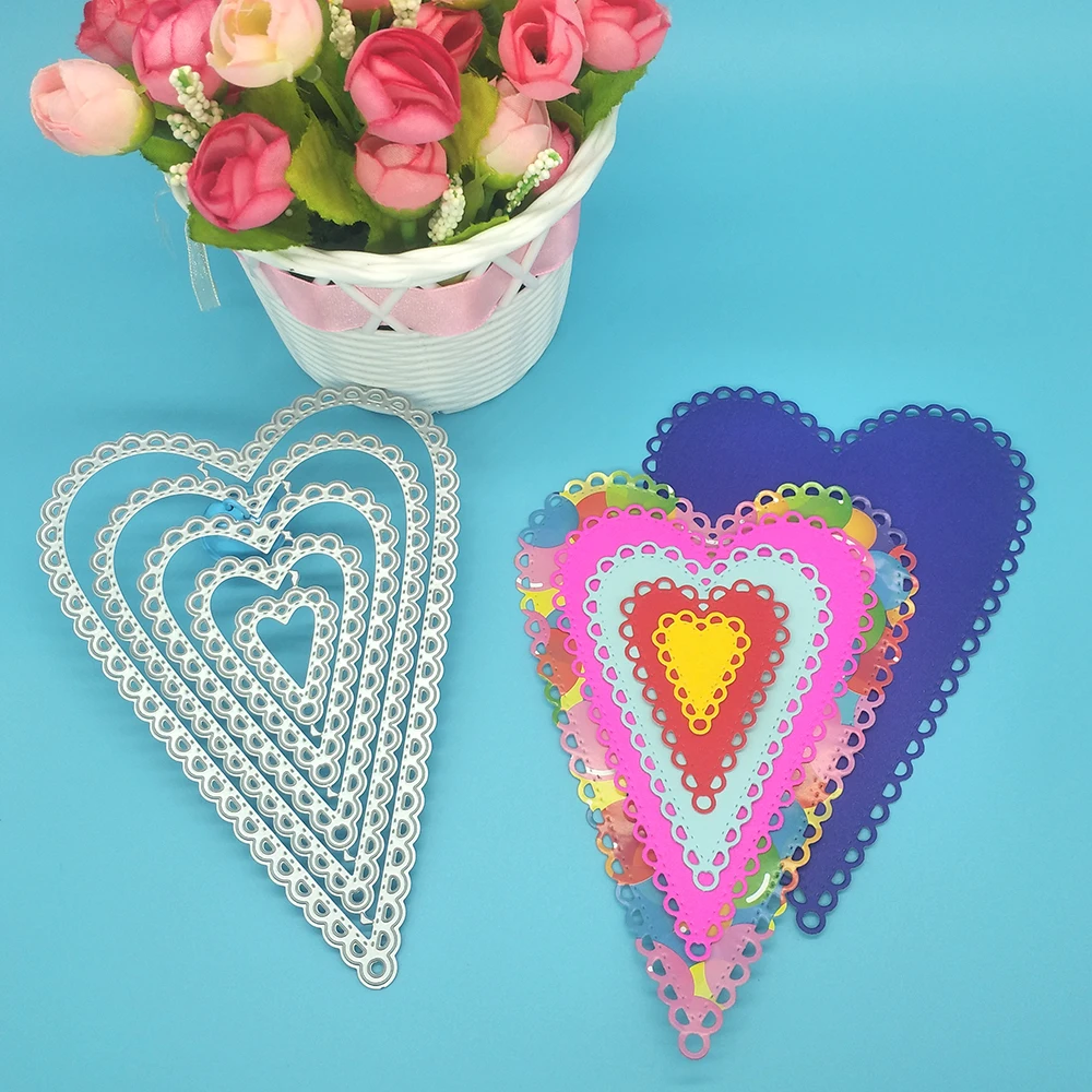 5-layer metal cutting dies with lace peach heart, scrapbook, photo album decoration, DIY handmade art
5-layer metal cutting dies with lace peach heart, scrapbook, photo album decoration, DIY handmade art