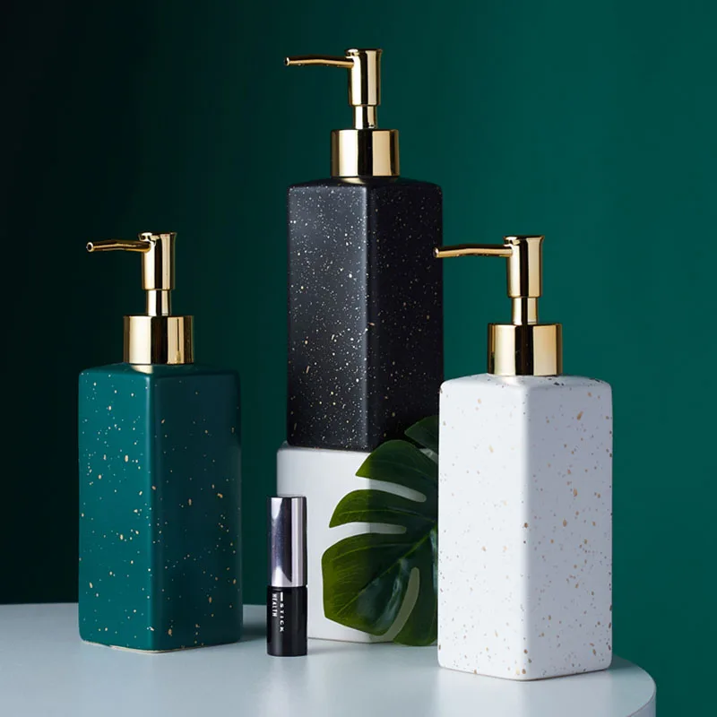 Liquid Soap Dispenser Ceramic Hand Kitchen Sink Soap Container Bathroom Shampoo Holder Black and White Nail Free Bottle
Liquid Soap Dispenser Ceramic Hand Kitchen Sink Soap Container Bathroom Shampoo Holder Black and White Nail Free Bottle