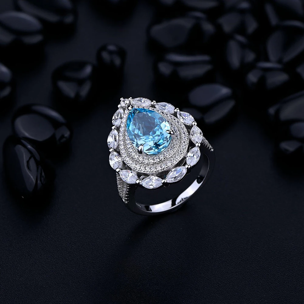 Luxury Design 925 Silver Plated Au750 Gold Water Drop Carbon Diamond Halo Rings for Women Personality Jewelry Wedding Ring Gift
Luxury Design 925 Silver Plated Au750 Gold Water Drop Carbon Diamond Halo Rings for Women Personality Jewelry Wedding Ring Gift