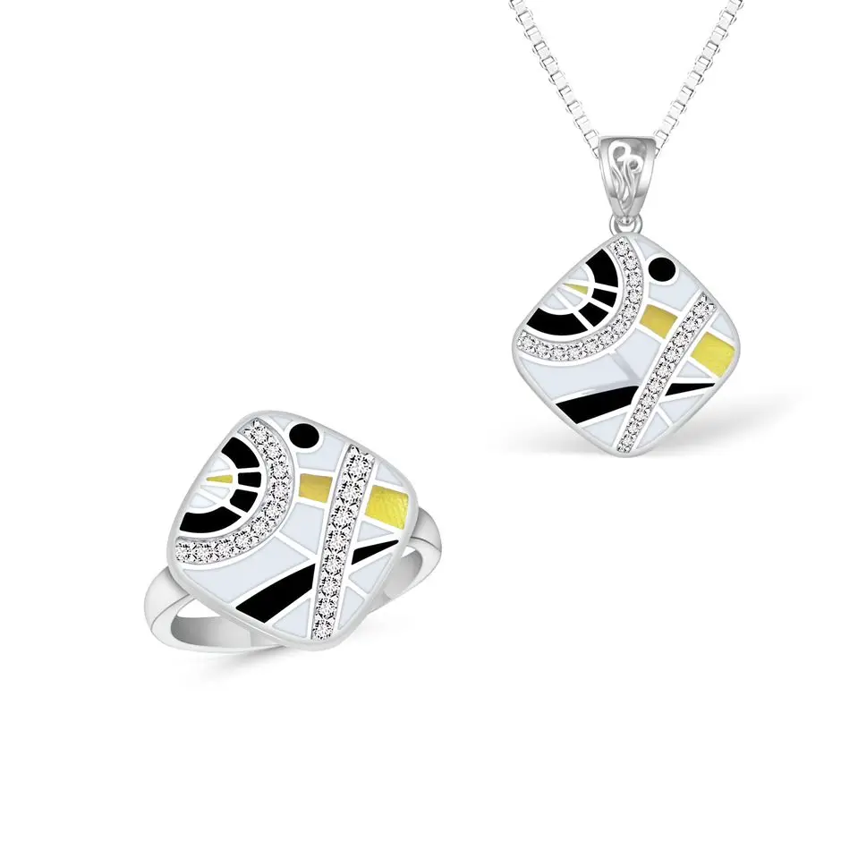 LMFALECA Bride Fine Silver 925 Ring Jewelry Set for Women Colorful Enamel Ring Necklace Box Chain Fine Wedding Jewellry
LMFALECA Bride Fine Silver 925 Ring Jewelry Set for Women Colorful Enamel Ring Necklace Box Chain Fine Wedding Jewellry