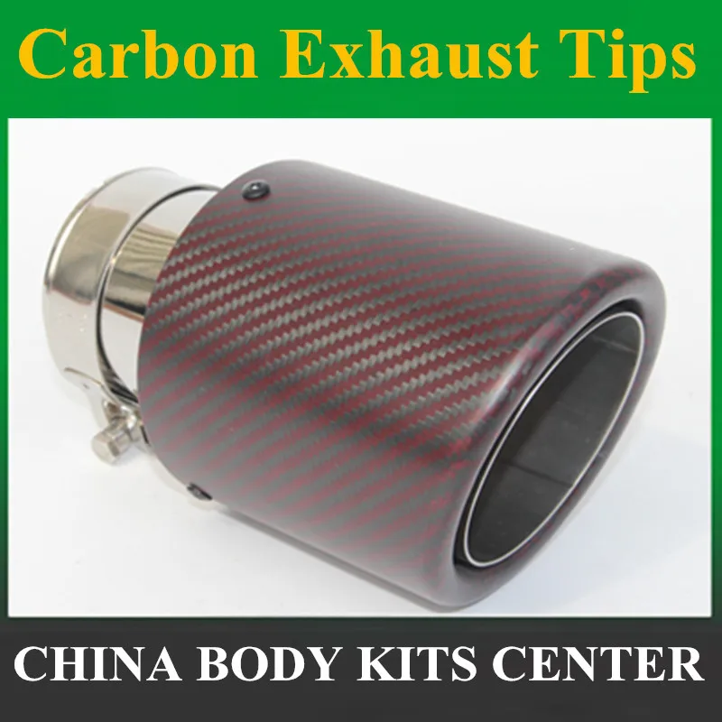 1PC Red Type Car Universal Exhaust Pipe Red and Twill Carbon Fiber Cover Exhaust Muffler Tip Cover With Full Carbon
1PC Red Type Car Universal Exhaust Pipe Red and Twill Carbon Fiber Cover Exhaust Muffler Tip Cover With Full Carbon