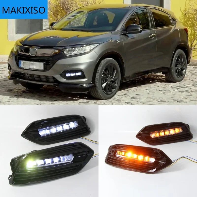 2PCS LED Daytime Running Light For Honda HRV HR-V Vezel 2019 2020 Yellow Turn Signal Function 12V Car DRL Fog Lamp Decoration
2PCS LED Daytime Running Light For Honda HRV HR-V Vezel 2019 2020 Yellow Turn Signal Function 12V Car DRL Fog Lamp Decoration