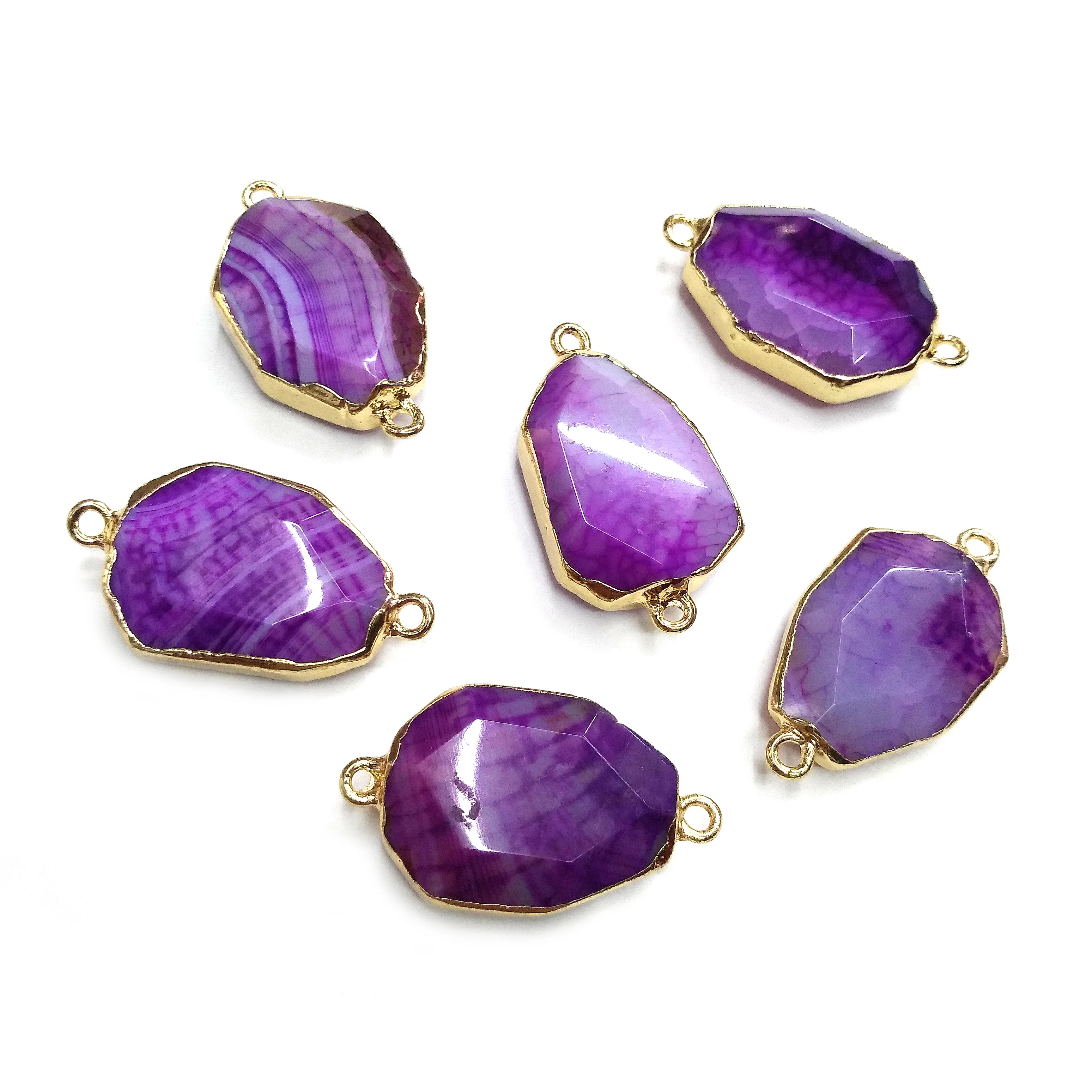 Natural Stone Agates Pendant irregular Shape Double Hole Connector for Jewelry Making DIY Elegant Necklace Bracelet Accessories
Natural Stone Agates Pendant irregular Shape Double Hole Connector for Jewelry Making DIY Elegant Necklace Bracelet Accessories
