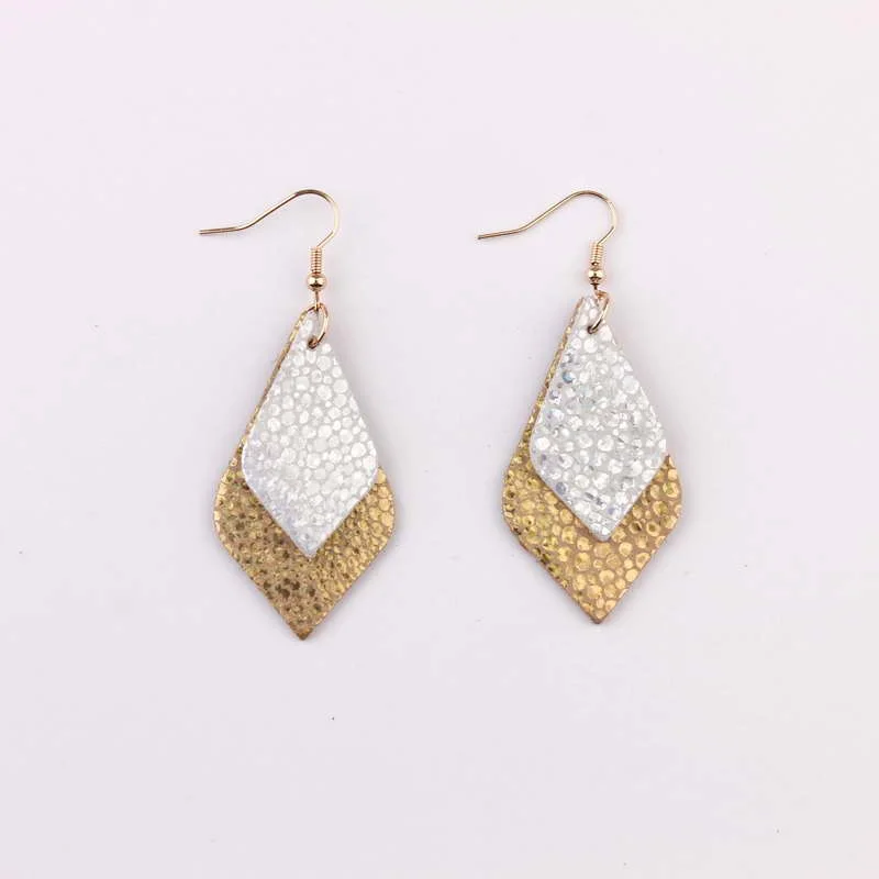 Geometric Rhombus Genuine Leather Teardrop Earrings for Women Dot Zebra Leopard Leather Drop Earrings Jewelry Accessories
Geometric Rhombus Genuine Leather Teardrop Earrings for Women Dot Zebra Leopard Leather Drop Earrings Jewelry Accessories