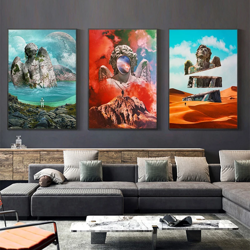 Greek Statue Plaster Sculpture Artwork Angel Art Canvas Print Painting Astronauts Picture for Living Room Home Decoration Poster
Greek Statue Plaster Sculpture Artwork Angel Art Canvas Print Painting Astronauts Picture for Living Room Home Decoration Poster
