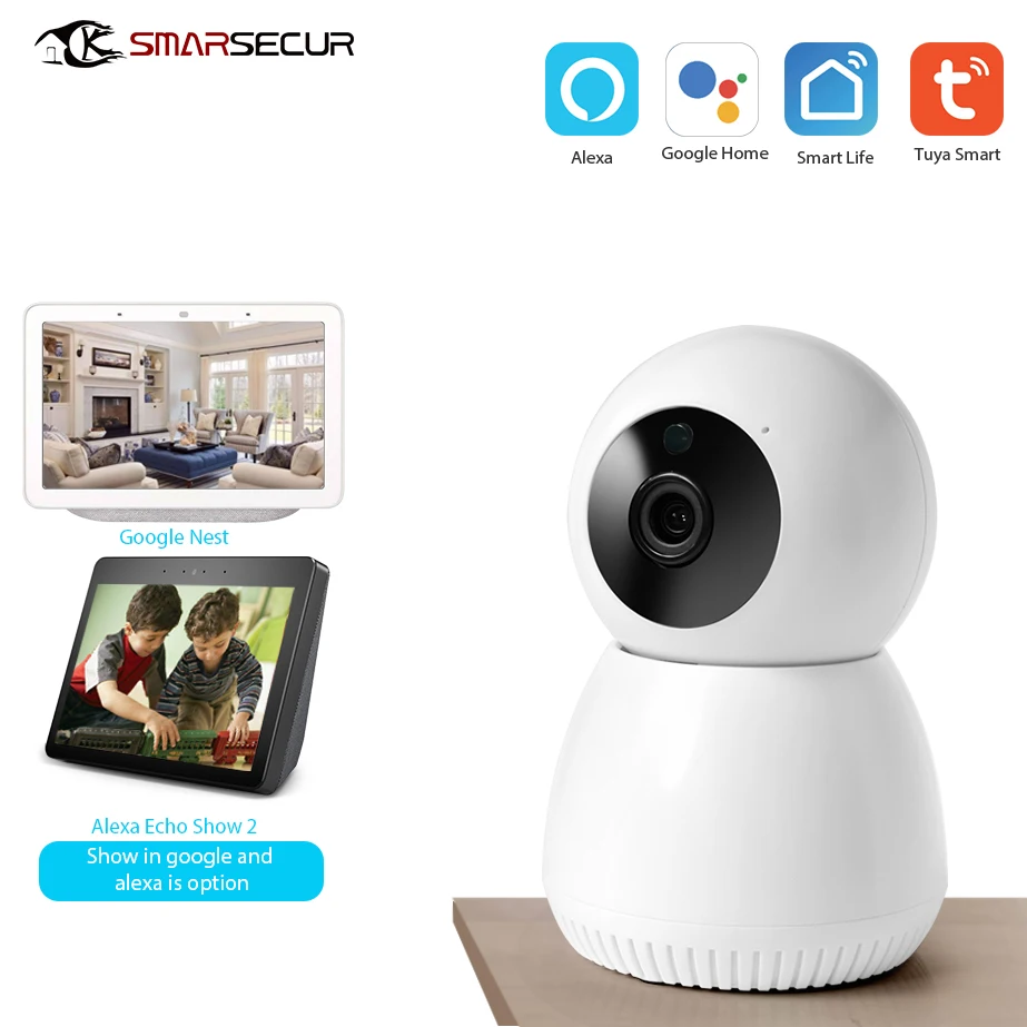 2.0MP WiFi IP Camera Smart Home Two Way Audio Security CCTV Camera Tuya App Voice Control Baby Monitor Work With Google/Alexa
2.0MP WiFi IP Camera Smart Home Two Way Audio Security CCTV Camera Tuya App Voice Control Baby Monitor Work With Google/Alexa