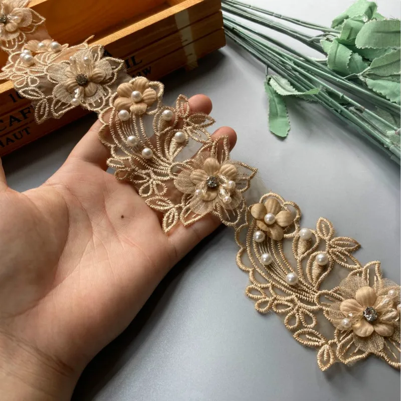 New 10x Gold Pearl Beaded Flower Leaf Embroidered Lace Trim Ribbon Fabric Handmade Sewing Craft For Costume Hat Decoration Hot
New 10x Gold Pearl Beaded Flower Leaf Embroidered Lace Trim Ribbon Fabric Handmade Sewing Craft For Costume Hat Decoration Hot