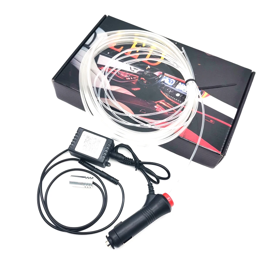 Car cigarette lighter atmosphere light strip, RGB, 2 meters optical fiber guide strip
Car cigarette lighter atmosphere light strip, RGB, 2 meters optical fiber guide strip