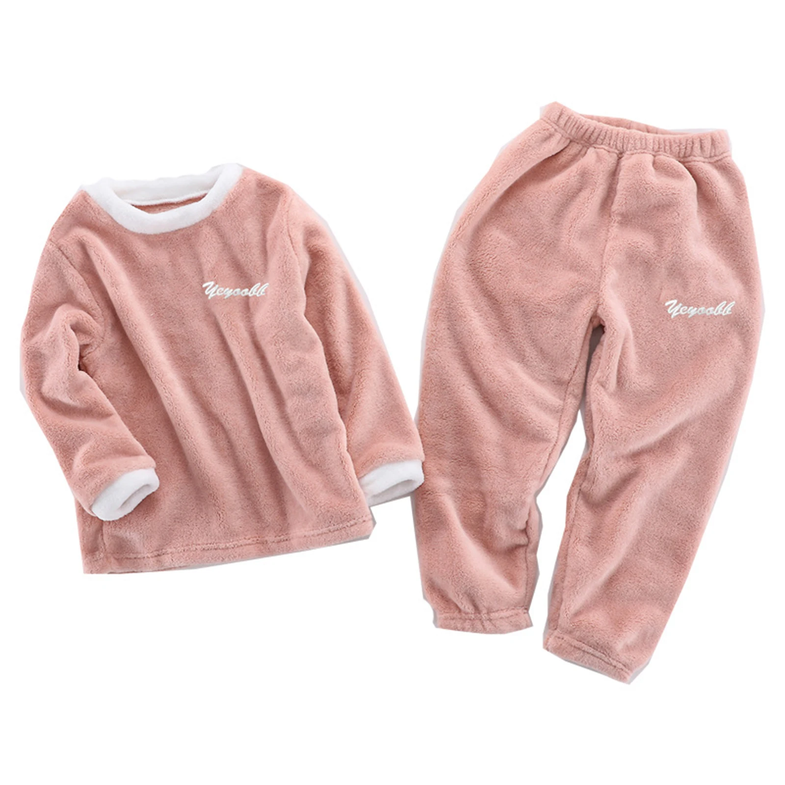 Kids Girls Boys Soft Flannel Pajamas Sets Autumn Winter Solid Color Long Sleeves Pullover Tops+Pants Set Warm Thermal Sleepwear
Kids Girls Boys Soft Flannel Pajamas Sets Autumn Winter Solid Color Long Sleeves Pullover Tops+Pants Set Warm Thermal Sleepwear