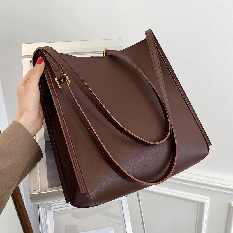 Fashion Large Capacity Shoulder Bags Solid Color Soft PU Leather Tote All-match Handbag Lady Casual Shopping Versatile Bag
Fashion Large Capacity Shoulder Bags Solid Color Soft PU Leather Tote All-match Handbag Lady Casual Shopping Versatile Bag