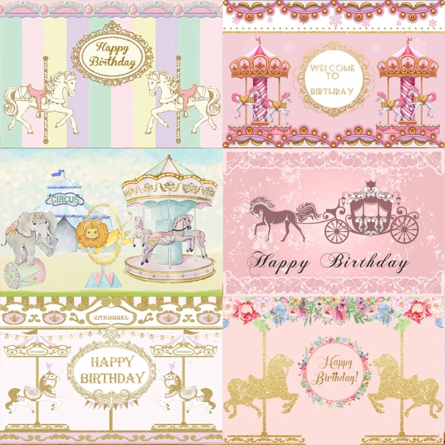 Photography Backdrop Carousel Horse Poster For Kids Baby Shower Happy Birthday Party Decor Background Portrait Shooting Banner
Photography Backdrop Carousel Horse Poster For Kids Baby Shower Happy Birthday Party Decor Background Portrait Shooting Banner