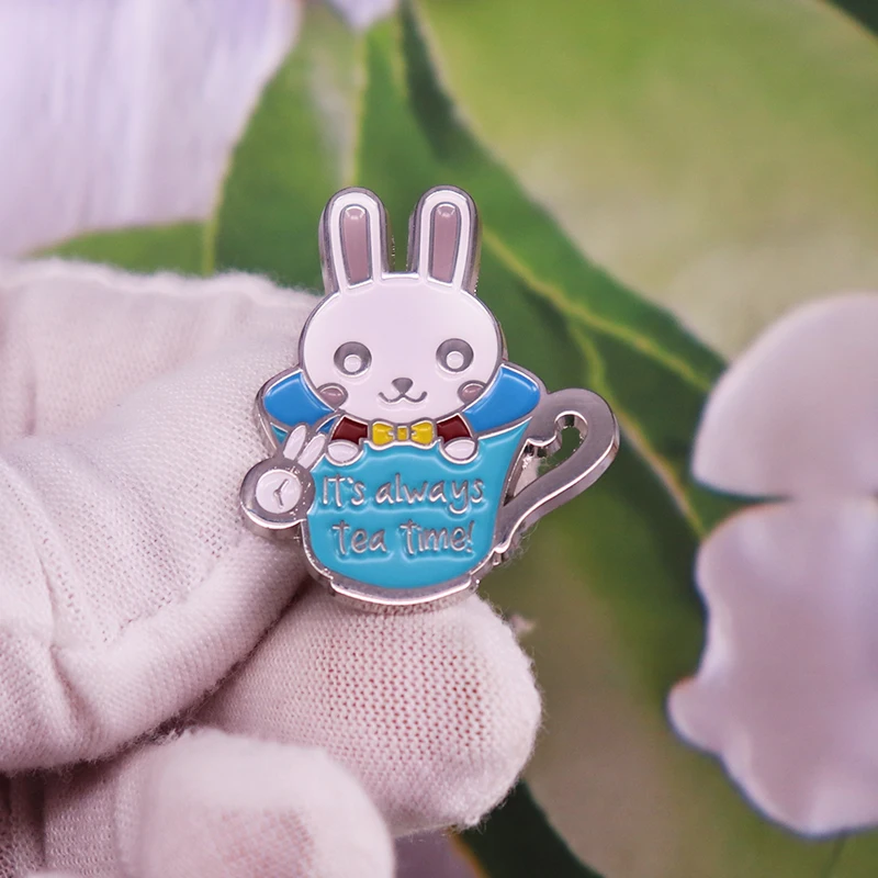 It's always tea time Enamel pin Cartoon Bunny in the Cup brooch badge Cute Animal Jewelry Gift
It's always tea time Enamel pin Cartoon Bunny in the Cup brooch badge Cute Animal Jewelry Gift