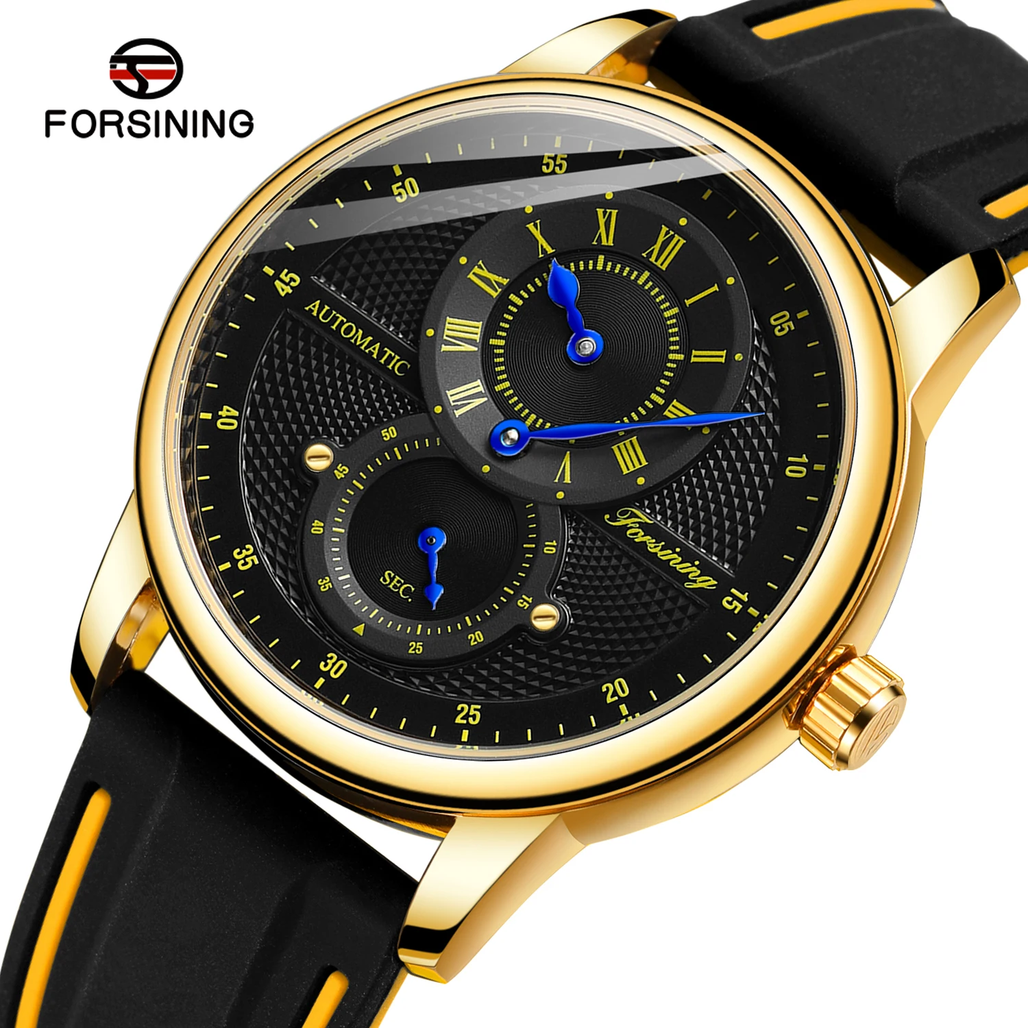 Forsining Brand High Quality Watch Men's Waterproof Silica Gel With Automatic Mechanical Watch Fashion Mens Wristwatch Relogio
Forsining Brand High Quality Watch Men's Waterproof Silica Gel With Automatic Mechanical Watch Fashion Mens Wristwatch Relogio