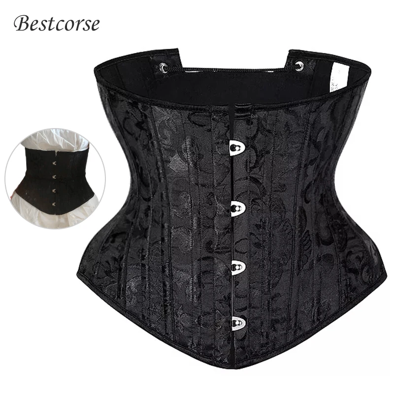 Black Underbust Corset 24 Steel boned Plus Size Women Slimming Waist Bustiers Top Mujer Dress Vintage Waist Cincher Belt Corset
Black Underbust Corset 24 Steel boned Plus Size Women Slimming Waist Bustiers Top Mujer Dress Vintage Waist Cincher Belt Corset