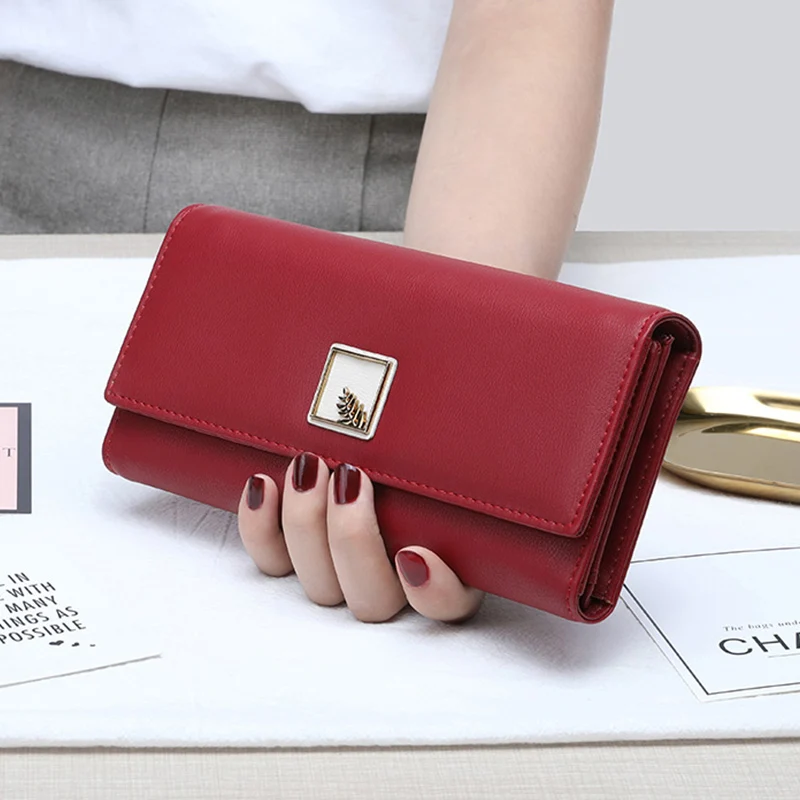 Brand New Women Wallets PU Leather Purse Long Phone Wallet Leaves Pouch Handbag For Women Coin Purse Card Holders Clutch
Brand New Women Wallets PU Leather Purse Long Phone Wallet Leaves Pouch Handbag For Women Coin Purse Card Holders Clutch