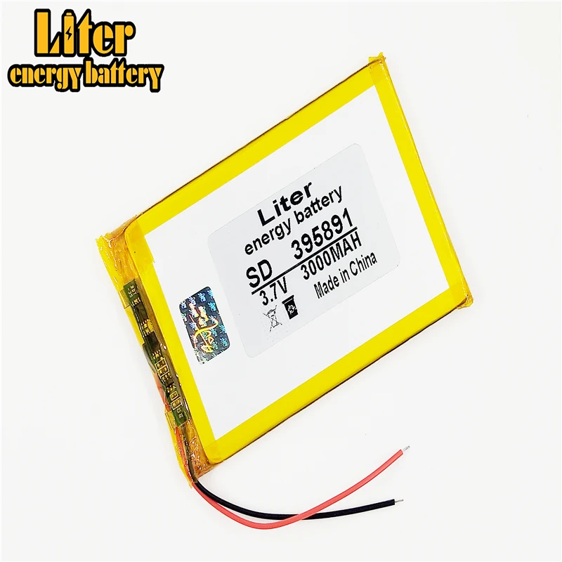 395891 3.7V 3000mAh Lithium polymer Battery with Protection Board For Tablet PC U25GT 7 inch 8 inch
395891 3.7V 3000mAh Lithium polymer Battery with Protection Board For Tablet PC U25GT 7 inch 8 inch