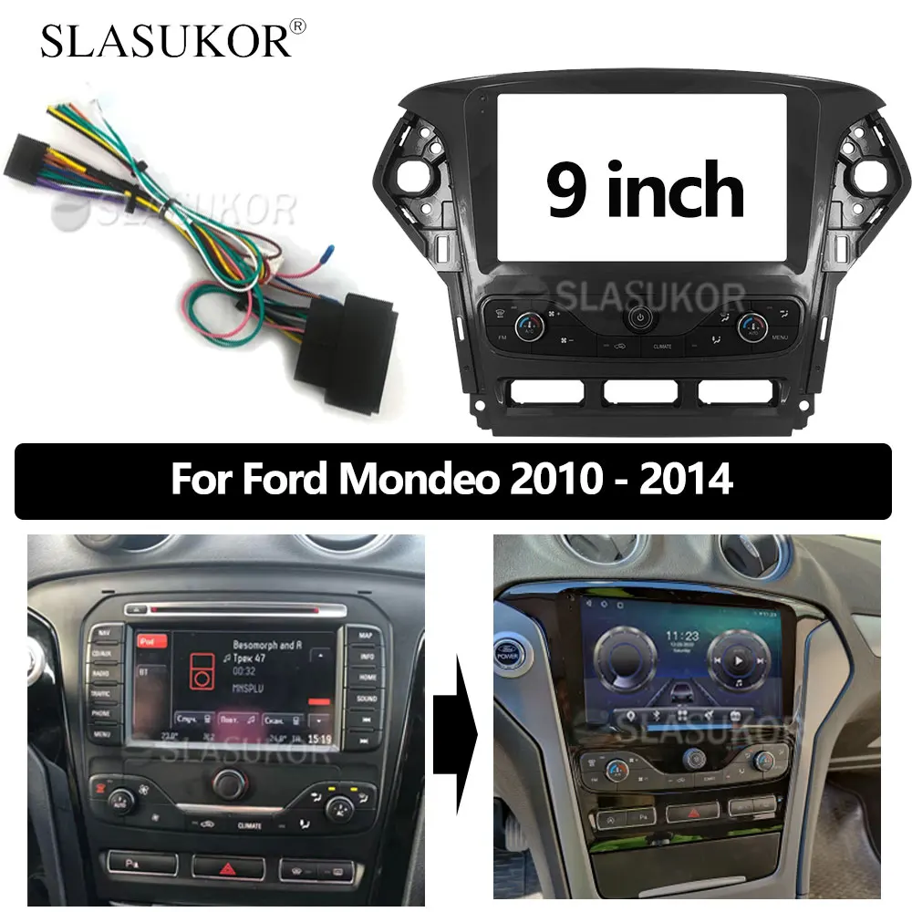 9 INCH Audio Fitting For Ford Mondeo 2010 2011 2012-2014 Head Unit Radio Dashboard GPS stereo panel for mounting 2 Din DVD frame
9 INCH Audio Fitting For Ford Mondeo 2010 2011 2012-2014 Head Unit Radio Dashboard GPS stereo panel for mounting 2 Din DVD frame