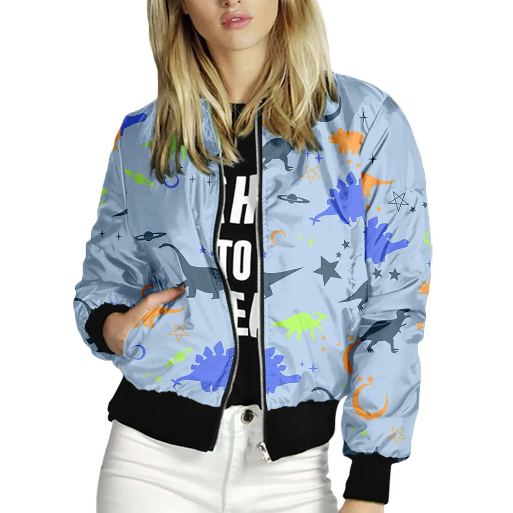 Casual Street Style Tops Jackets Women Spring Autumn Basic Print Bomber Zipper Coat Fashion Long Sleeve Female Slim Outerwears
Casual Street Style Tops Jackets Women Spring Autumn Basic Print Bomber Zipper Coat Fashion Long Sleeve Female Slim Outerwears