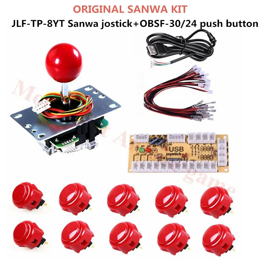 1Player Original SANWA Joystick Arcade Kit DIY With SANWA OBSF-30/24 Push Button Zero Delay Arcade Joystick To PC /Raspberry Pi
1Player Original SANWA Joystick Arcade Kit DIY With SANWA OBSF-30/24 Push Button Zero Delay Arcade Joystick To PC /Raspberry Pi