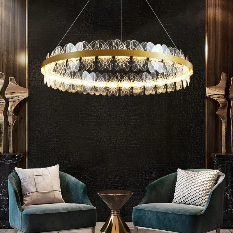 Modern luxury living room chandelier lighting Nordic ring LED dimmable golden luster kitchen dining lamp Indoor Light Fixtures
Modern luxury living room chandelier lighting Nordic ring LED dimmable golden luster kitchen dining lamp Indoor Light Fixtures