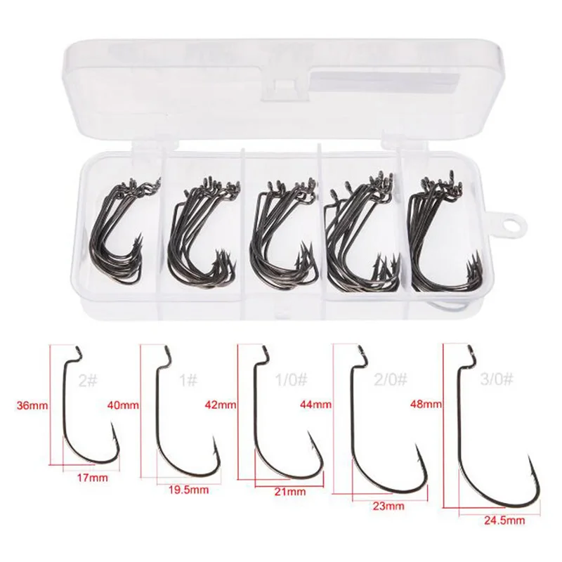 50Pcs/Lot Wide Crank Fishing Hooks Carbon Steel Offset Fishhook Bass Barbed Carp Fishing Hook 3/0#-2# For Soft Worm Lure Box
50Pcs/Lot Wide Crank Fishing Hooks Carbon Steel Offset Fishhook Bass Barbed Carp Fishing Hook 3/0#-2# For Soft Worm Lure Box