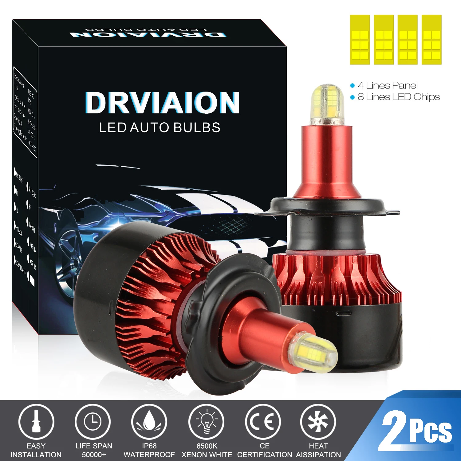 2Pcs 8Sided 60W H7 H4 H1 H11 Car LED Headlight Bulb 12V 24V 9005 9006 Automobile Headlamp 6500K G7 Fog Lights led h4 Bulbs
2Pcs 8Sided 60W H7 H4 H1 H11 Car LED Headlight Bulb 12V 24V 9005 9006 Automobile Headlamp 6500K G7 Fog Lights led h4 Bulbs