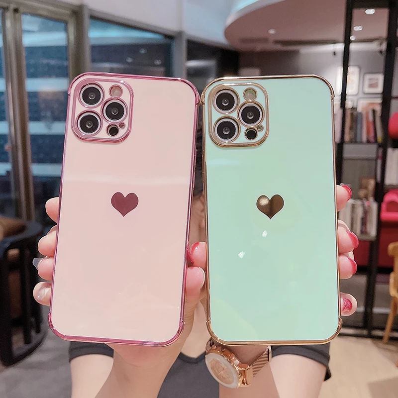 Luxury Heart-shaped Plated Silicone Phone Case For iPhone 16 15 14 13 12 11 Pro XS Max XR Plus Ultra-thin Electroplated Cover
Luxury Heart-shaped Plated Silicone Phone Case For iPhone 16 15 14 13 12 11 Pro XS Max XR Plus Ultra-thin Electroplated Cover