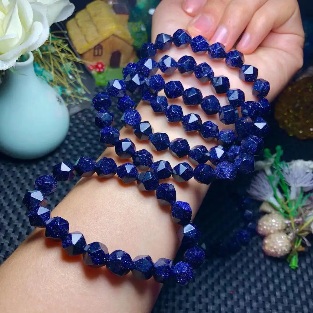 1pcs Natural Fashion Blue sandstone cut corner Bracelets Men Women Beads Girls Single Circle Crystal Couple
1pcs Natural Fashion Blue sandstone cut corner Bracelets Men Women Beads Girls Single Circle Crystal Couple