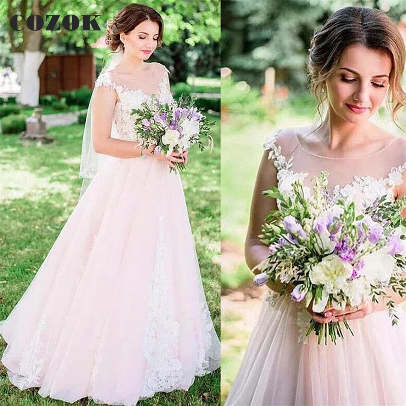 Pink Wedding Dresses for Women A-line Floor Length Tulle Lace Beading Long Formal Elegant Bride Gowns CO78I
Pink Wedding Dresses for Women A-line Floor Length Tulle Lace Beading Long Formal Elegant Bride Gowns CO78I