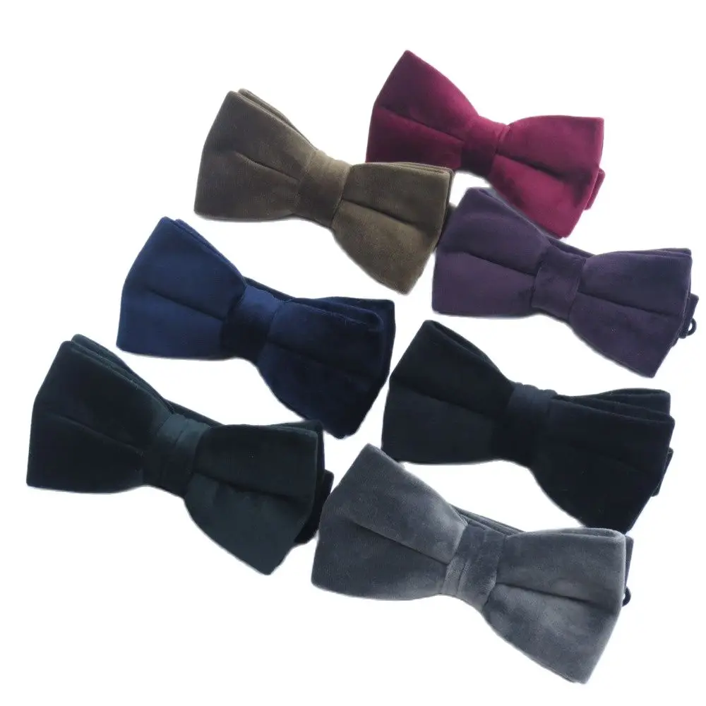 Velvet bow tie pure color classic men's formal bowknot black and wine red fashion Retro bowtie gravata
Velvet bow tie pure color classic men's formal bowknot black and wine red fashion Retro bowtie gravata