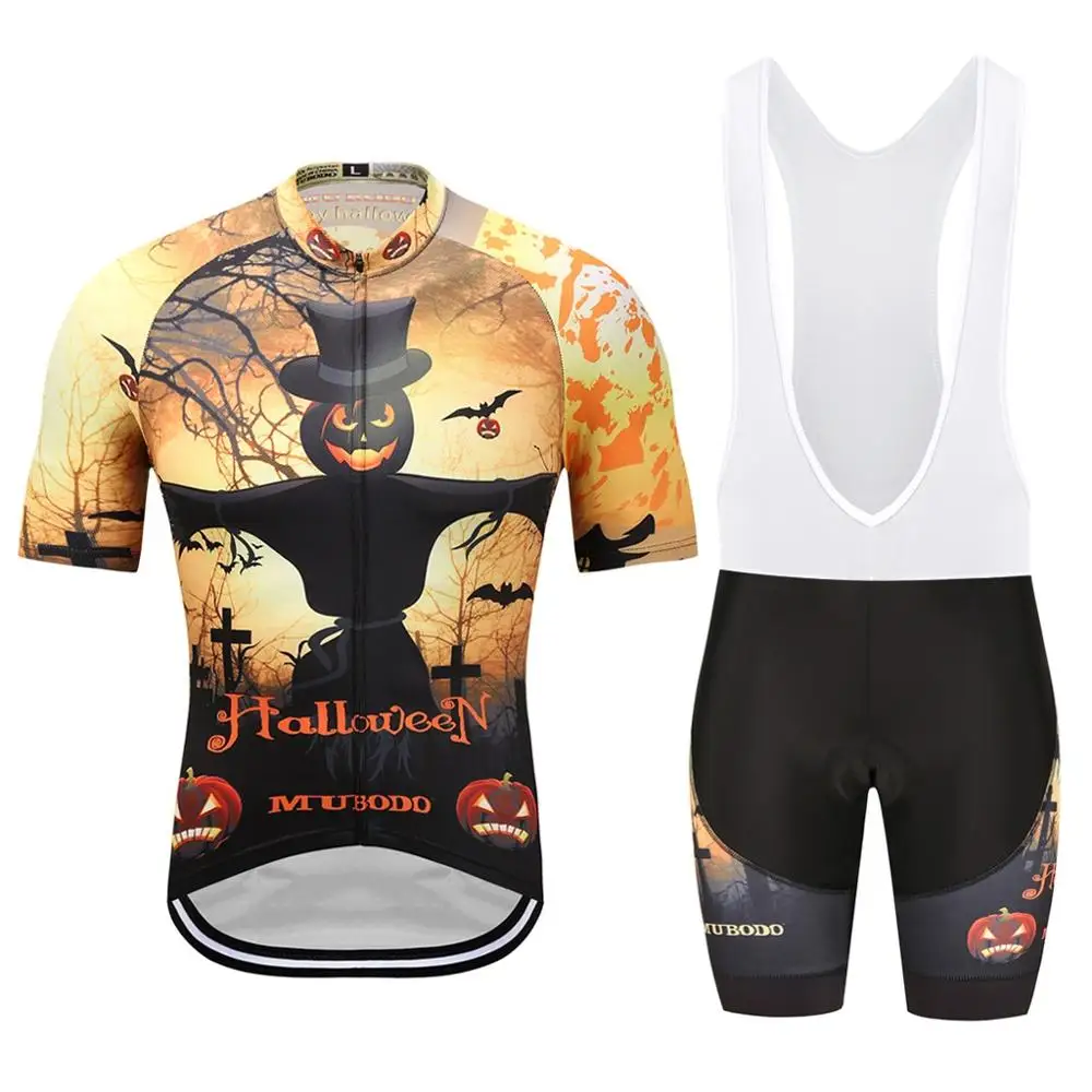 Team fit Halloween day ghost pumpkin cycling jersey set Short sleeve bike cloth MTB Ropa Ciclismo Bicycle maillot GEL pad
Team fit Halloween day ghost pumpkin cycling jersey set Short sleeve bike cloth MTB Ropa Ciclismo Bicycle maillot GEL pad