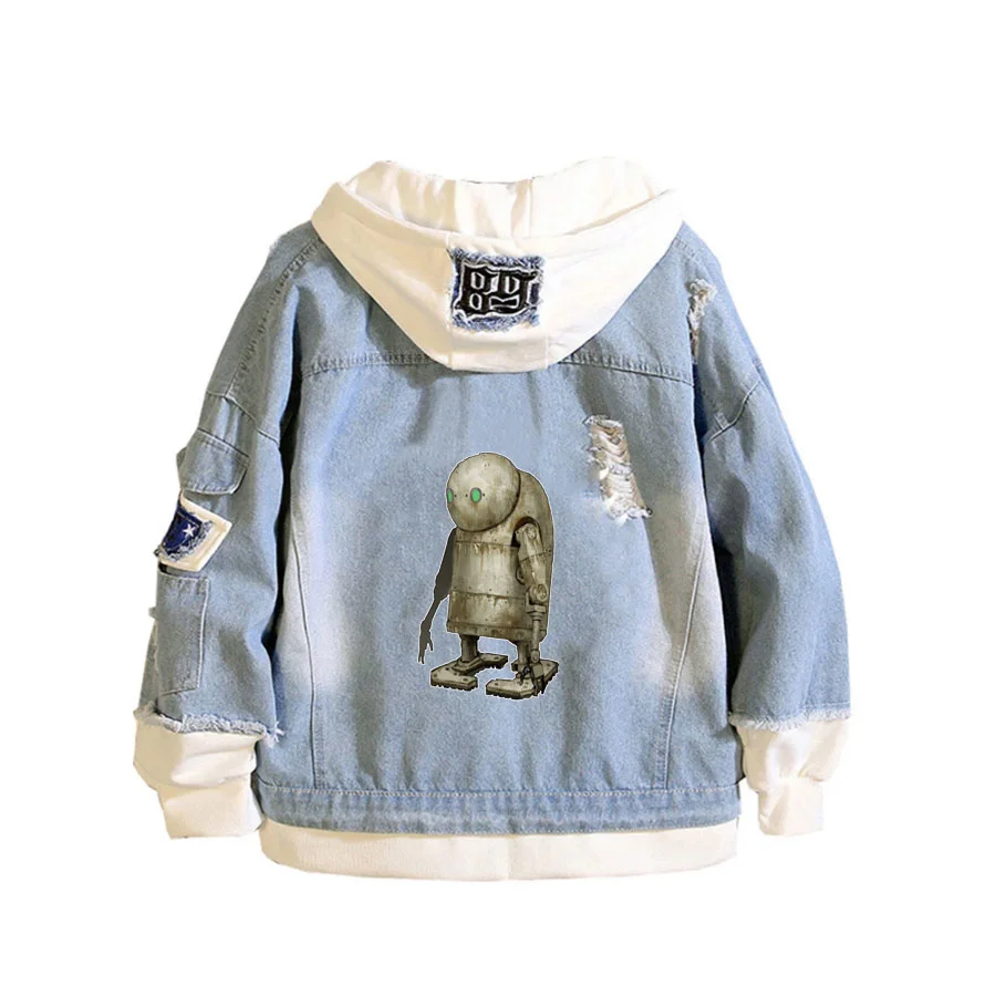 Anime Nierautomata Coat Teens Jacket Men Women Casual Denim Hooded Loose Coat Cartoon Hooded Cowboy Coat
Anime Nierautomata Coat Teens Jacket Men Women Casual Denim Hooded Loose Coat Cartoon Hooded Cowboy Coat