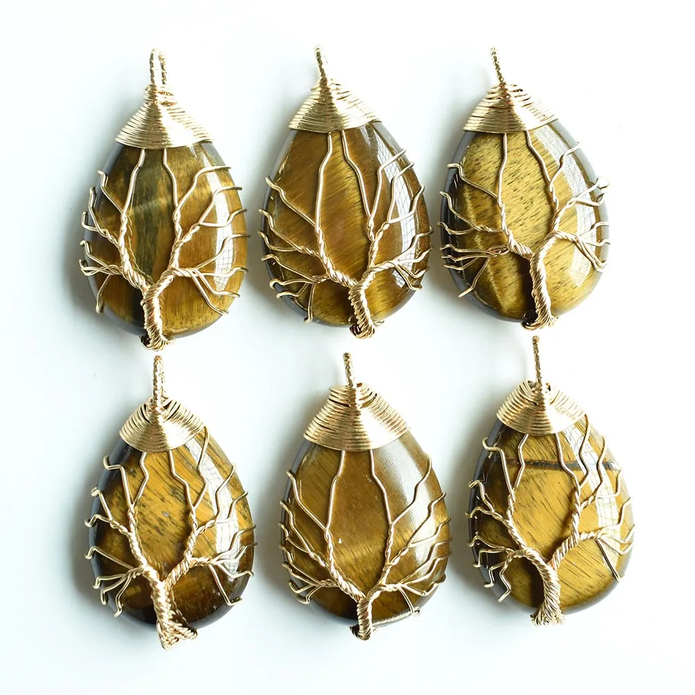 Wholesale 6pcs/lot fashion Gold Color Wire Wrap handmade tree of life drop shape natural tiger eye stone Pendants free shippingg
Wholesale 6pcs/lot fashion Gold Color Wire Wrap handmade tree of life drop shape natural tiger eye stone Pendants free shippingg