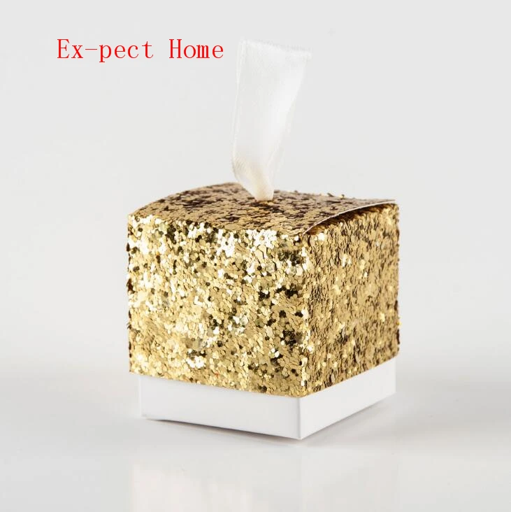 New Wedding Party Favors And Gifts Candy Box Gold Glitter Favor Boxes With Ribbon For Party 500 pcs
New Wedding Party Favors And Gifts Candy Box Gold Glitter Favor Boxes With Ribbon For Party 500 pcs
