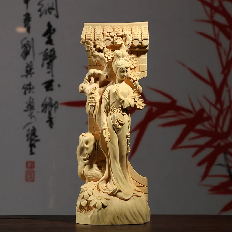 Hand Carved Wooden Oriental Beauty Statue Figurine Ornament - Chinese Style Exquisite Handmade Decorative Home Office Desk Shelf
Hand Carved Wooden Oriental Beauty Statue Figurine Ornament - Chinese Style Exquisite Handmade Decorative Home Office Desk Shelf