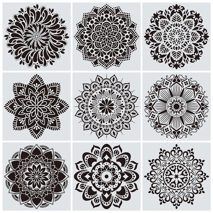 NEW 30 * 30cm size diy craft mandala mold for painting stencils stamped photo album embossed paper card on wood, fabric, wall
NEW 30 * 30cm size diy craft mandala mold for painting stencils stamped photo album embossed paper card on wood, fabric, wall