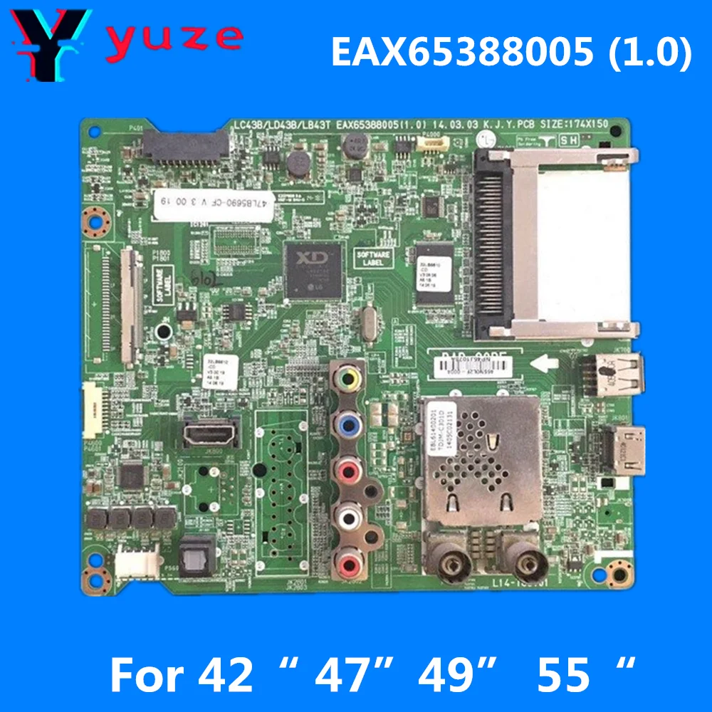 Материнская плата LC43B/LD43B/LB43T EAX65388005 (1,0), материнская плата для LG 49LB620V 49LB620V-ZD 39LB561V 42LB561V 42LB5670-CR 47LB56 1V TV
Материнская плата LC43B/LD43B/LB43T EAX65388005 (1,0), материнская плата для LG 49LB620V 49LB620V-ZD 39LB561V 42LB561V 42LB5670-CR 47LB56 1V TV