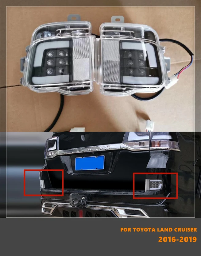 Good Quality 2 pcs Bumper Tail Light Car LED Rear Fog Lamp Warning Light Fit For Toyota Land Cruiser FJ200 LC200 2016-2019
Good Quality 2 pcs Bumper Tail Light Car LED Rear Fog Lamp Warning Light Fit For Toyota Land Cruiser FJ200 LC200 2016-2019