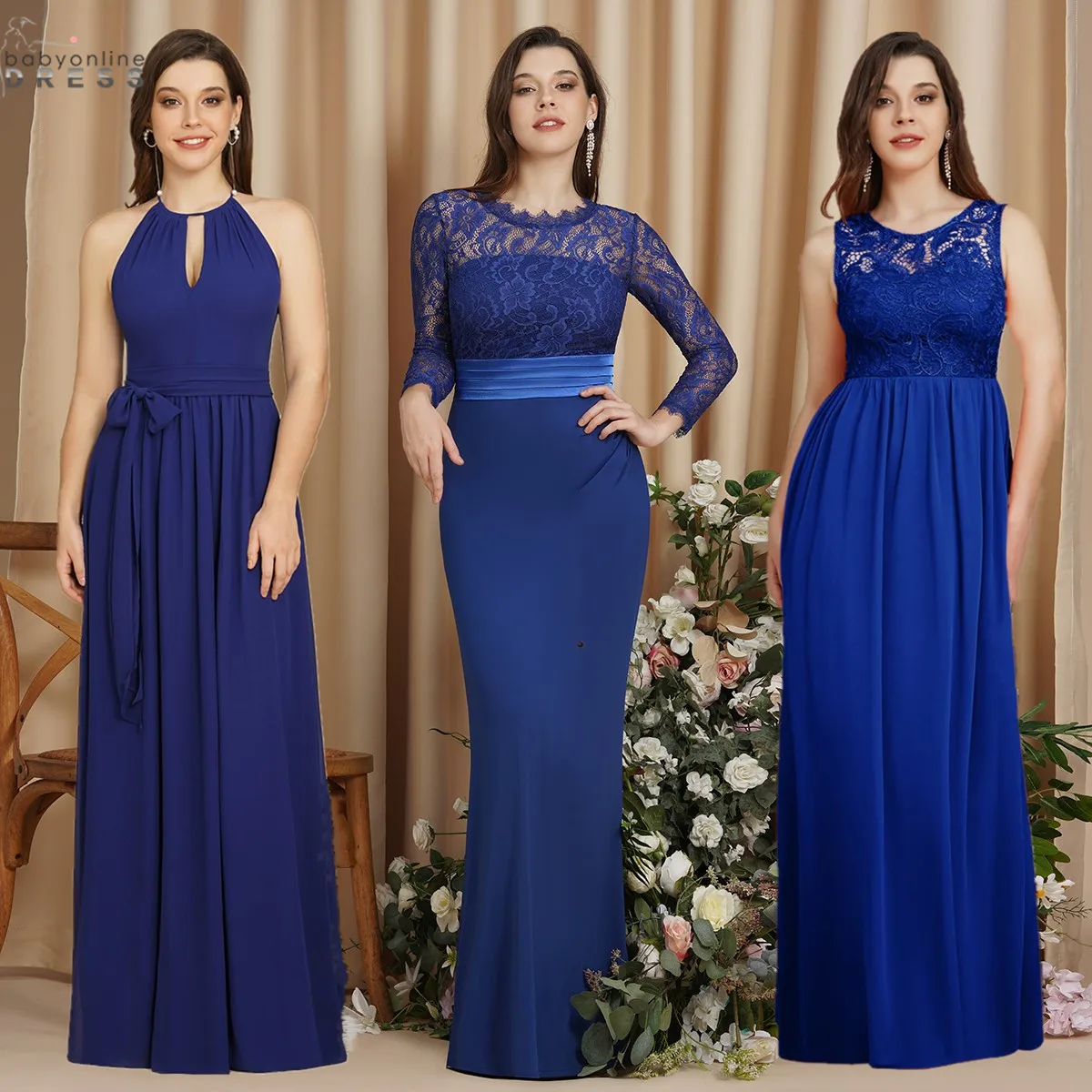 Chiffon Lace Burgundy Bridesmaid Dresses Women Long Mermaid A-line Halter Cut-out Sleeveless Formal Evening Wedding Party Gowns
Chiffon Lace Burgundy Bridesmaid Dresses Women Long Mermaid A-line Halter Cut-out Sleeveless Formal Evening Wedding Party Gowns
