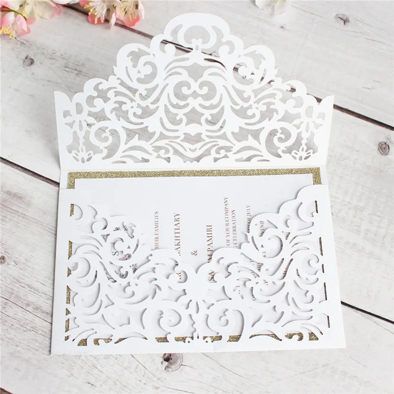 Vintage invitations wedding white pink hollow laser greeting card personalized printing multi colors manufacturer supply
Vintage invitations wedding white pink hollow laser greeting card personalized printing multi colors manufacturer supply